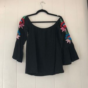 Black Off-The-Shoulder Top